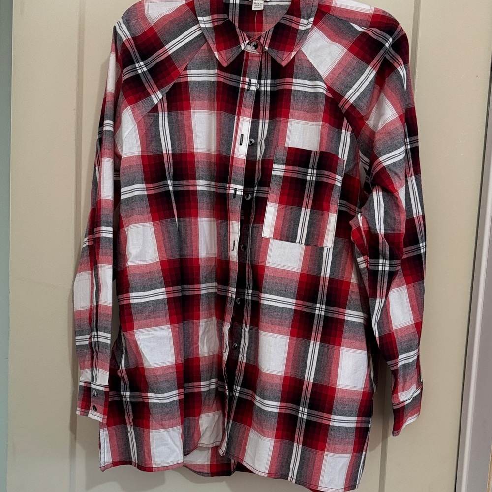 Cato Red and Black Plaid Shirt
